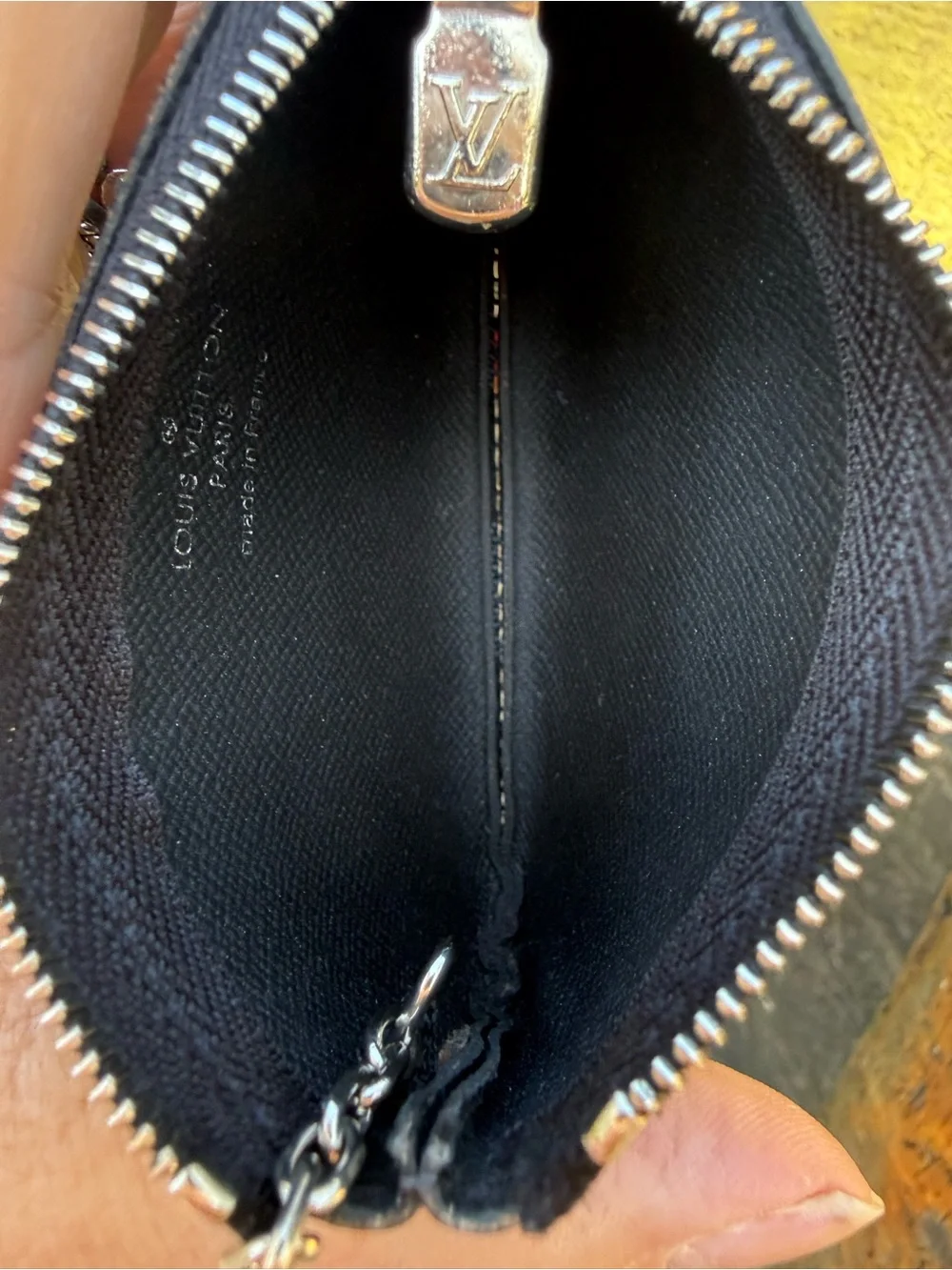 Louis Vuitton Damier Graphite Key Pouch and Certificate of Authenticity